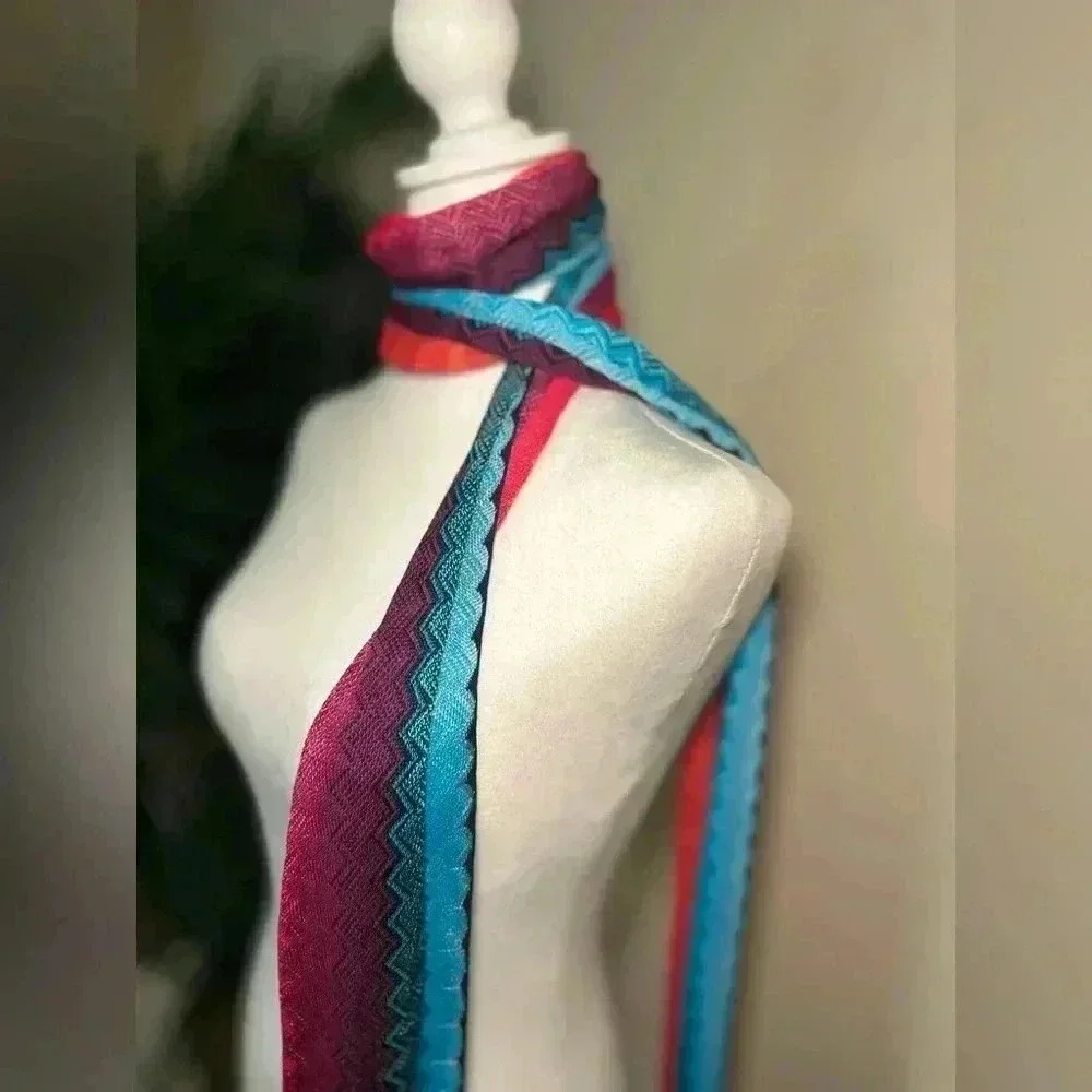 Missoni Long Fringe Twilly Scarf